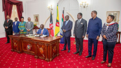 President William Ruto signing Basic services, including water, roads, electricity, and health, will be improved in these regions, narrowing the gaps in infrastructure and welfare. PHOTO/STATE HOUSE